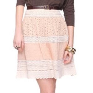 F21 Cream lace skirt medium